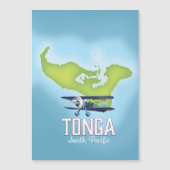 Tonga kaart Vlucht reisposter (Voorkant)