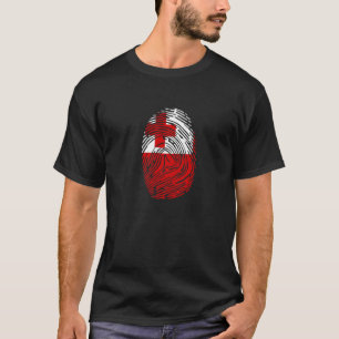 Tonga Landenvlag Vingerafdruk DNA T-shirt