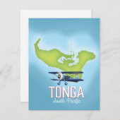 Tonga Map-vliegposter (Voorkant / Achterkant)