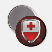 Tonga Metallic Emblem Magneet (Voorkant / Achterkant)