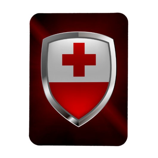 Tonga Metallic Emblem Magneet (Verticaal)