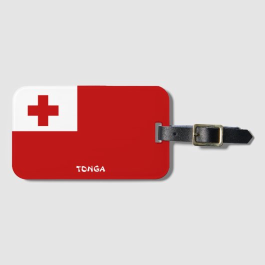 Tonga National Flag Patriotic Bagagelabel (Voorkant (horizontaal))
