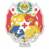 Tonga Nationale wapenschild Sticker (Voorkant)