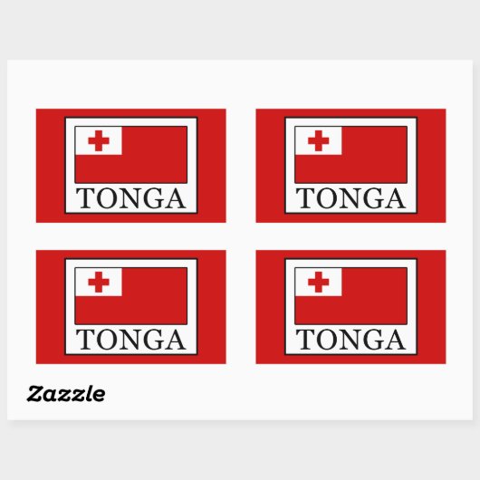 Tonga Rechthoekige Sticker (Vel)