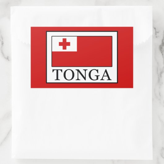 Tonga Rechthoekige Sticker (Tas)