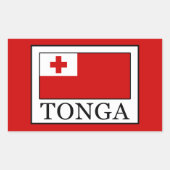 Tonga Rechthoekige Sticker (Voorkant)