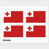 Tonga Rechthoekige Sticker (Vel)