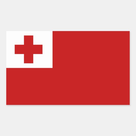 Tonga Rechthoekige Sticker (Voorkant)