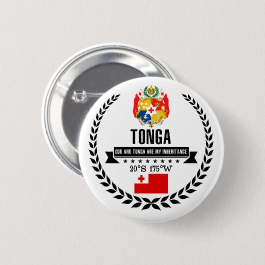Tonga Ronde Button 5,7 Cm (Voorkant /achterkant)