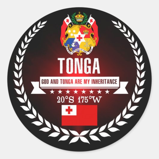 Tonga Ronde Sticker (Voorkant)