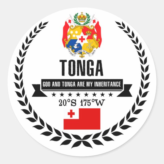 Tonga Ronde Sticker (Voorkant)