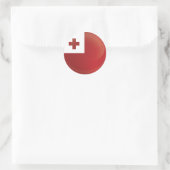 Tonga Round-pictogramvlag Ronde Sticker (Tas)