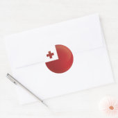 Tonga Round-pictogramvlag Ronde Sticker (Envelop)