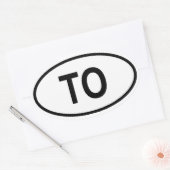 Tonga "TO" Ovale Sticker (Envelop)