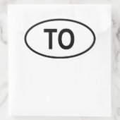 Tonga "TO" Ovale Sticker (Tas)