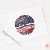 Tonga Tongan Australian Australia Tree Roots Flag Ronde Sticker (Envelop)