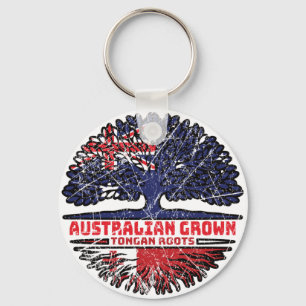 Tonga Tongan Australian Australia Tree Roots Flag Sleutelhanger