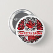 Tonga Tongan Canadian Canada Tree Roots Flag Ronde Button 5,7 Cm (Voorkant /achterkant)