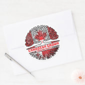 Tonga Tongan Canadian Canada Tree Roots Flag Ronde Sticker (Envelop)