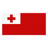 Tonga - Tongan Flag Foto Afdruk (Voorkant)