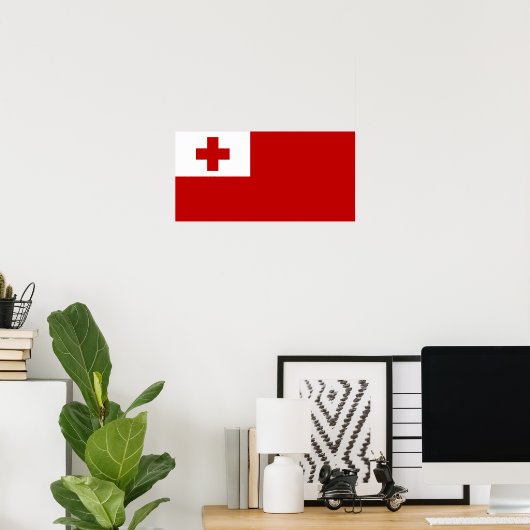 Tonga - Tongan Flag Poster (Thuiskantoor)