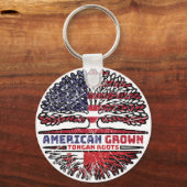 Tonga Tongan US USA United States Tree Sleutelhanger (Voorkant)