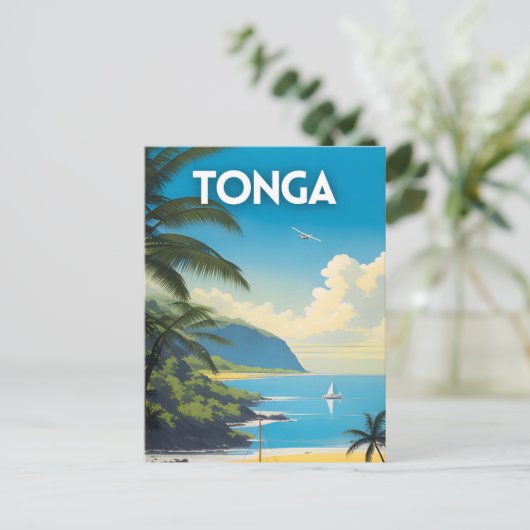 Tonga Travel Art Briefkaart (Staand voorkant)