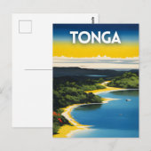 Tonga Travel Art Poster Briefkaart (Voorkant / Achterkant)