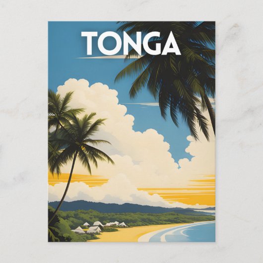 Tonga Travel Poster Briefkaart (Voorkant)