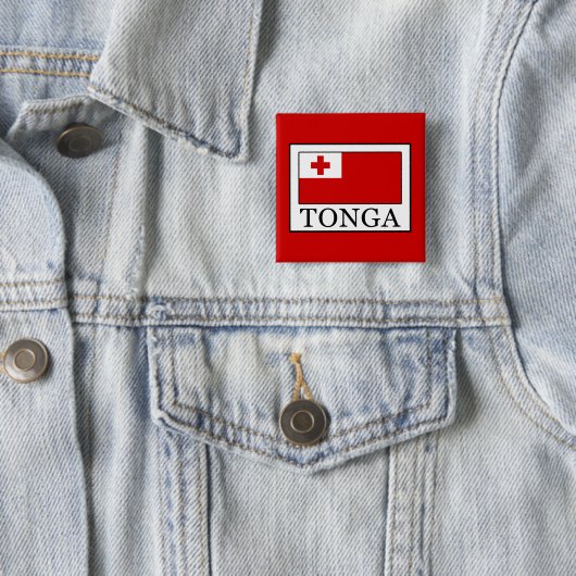 Tonga Vierkante Button 5,1 Cm (In situ)