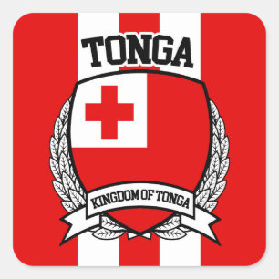 Tonga Vierkante Sticker