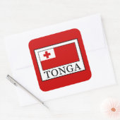 Tonga Vierkante Sticker (Envelop)
