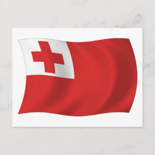 Tonga Vlag Ansichtkaart Briefkaart