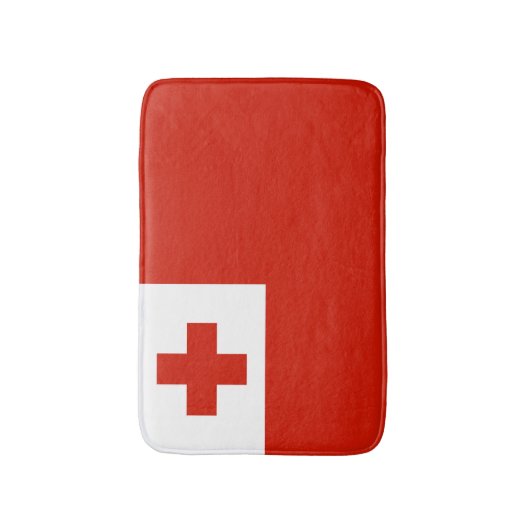 Tonga vlag badmat (Voorkant Verticaal)