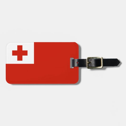 Tonga vlag bagagelabel (Voorkant horizontaal)