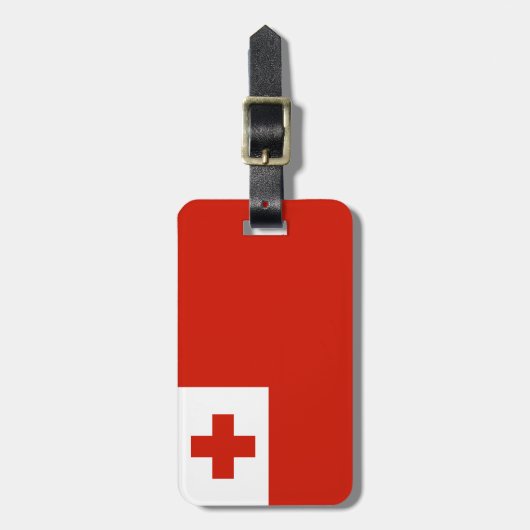 Tonga vlag bagagelabel (Voorkant verticaal)