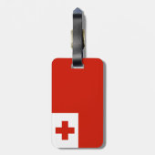 Tonga vlag bagagelabel (Achterkant verticaal)