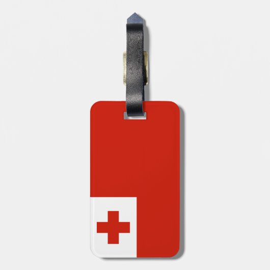 Tonga vlag bagagelabel (Achterkant verticaal)