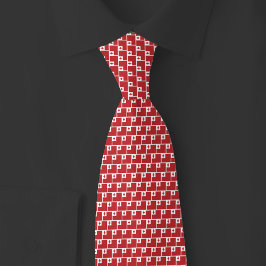 Tonga Vlag Baksteenpatroon Stropdas