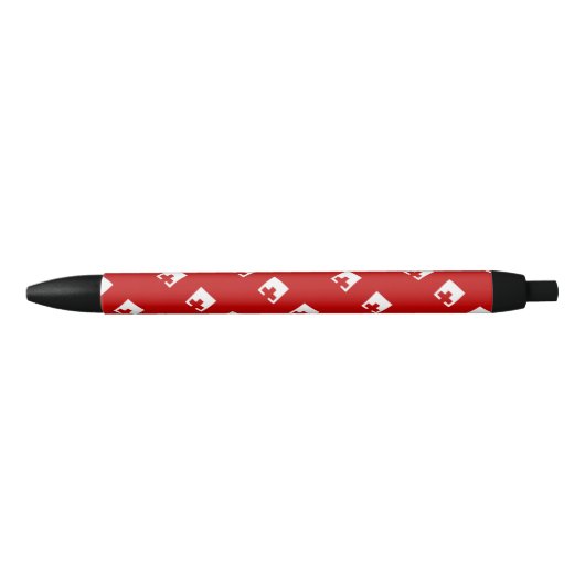 Tonga Vlag Balpen Zwarte Inkt Pen (Voorkant)