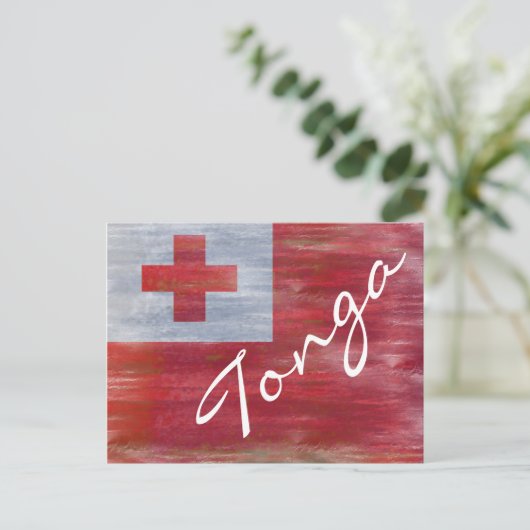 Tonga-vlag Briefkaart (Staand voorkant)