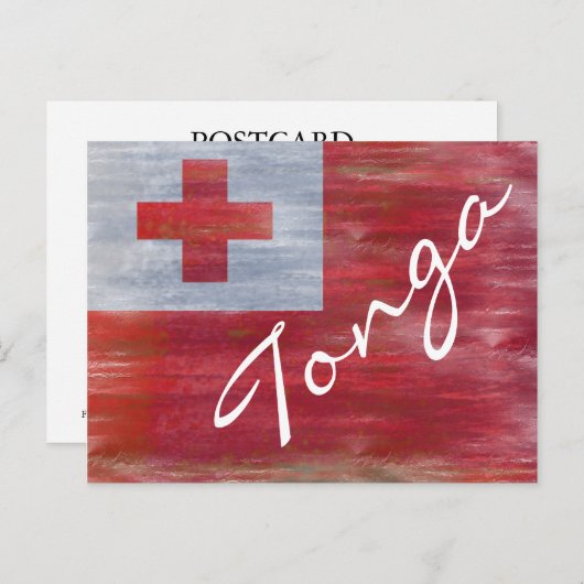 Tonga-vlag Briefkaart (Voorkant / Achterkant)