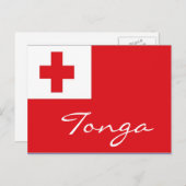 Tonga vlag briefkaart (Voorkant / Achterkant)