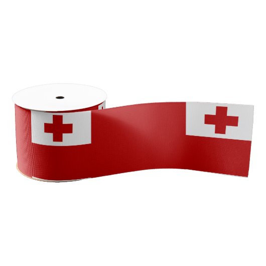 Tonga vlag en Tonga reizen, vakantie/sport Grosgrain Lint (Spoel)