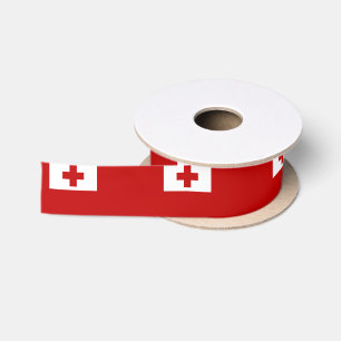 Tonga vlag en Tonga reizen, vakantie/sport Satijnen Lint