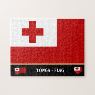 Tonga-vlag en Tongan-land/Tonga Legpuzzel