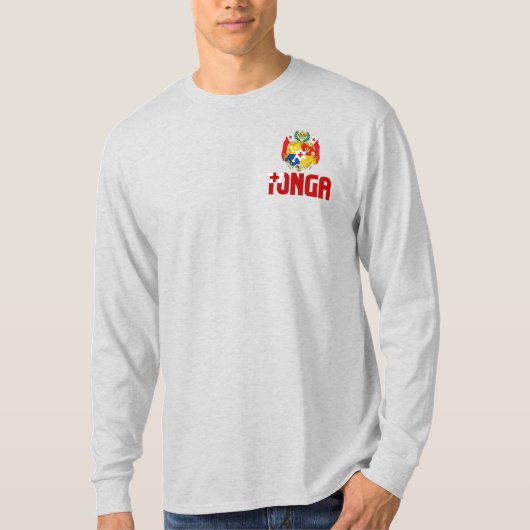 Tonga-vlag en wapenschild t-shirt (Voorkant)