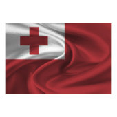 Tonga-vlag Foto Afdruk (Voorkant)