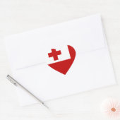 Tonga-vlag Hart Sticker (Envelop)