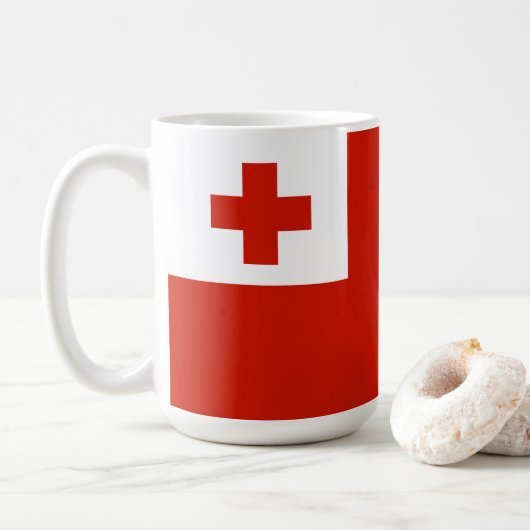 Tonga vlag koffiemok (Met donut)